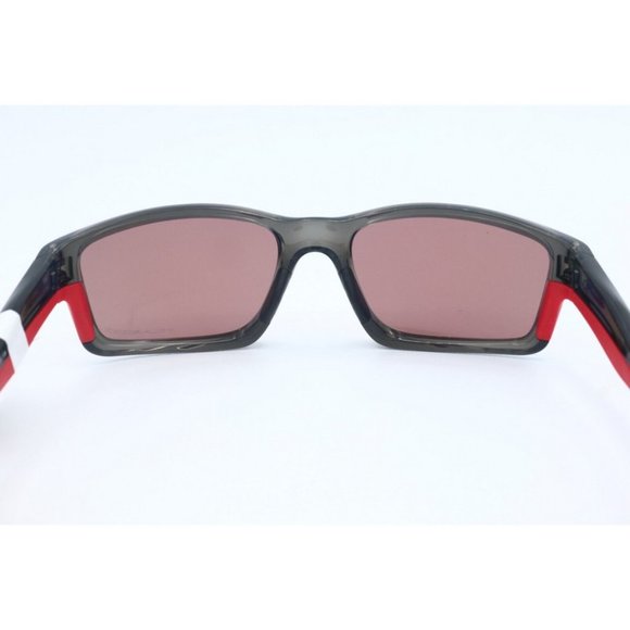 Chainlink™ Violet Iridium Lenses, Polished Clear Frame  Oakley Chainlink OO9247-10 Wrap Gray Sunglasses Purple Polarized Lenses 57mm
